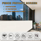LOVE STORY Balcony Privacy Screen, 3'x10' Deck Shield Screen Fence Cover,UV Protection and Weather-Resistant,3 FT Height for Deck, Patio, Backyard, Outdoor Pool, Porch, Railing, White