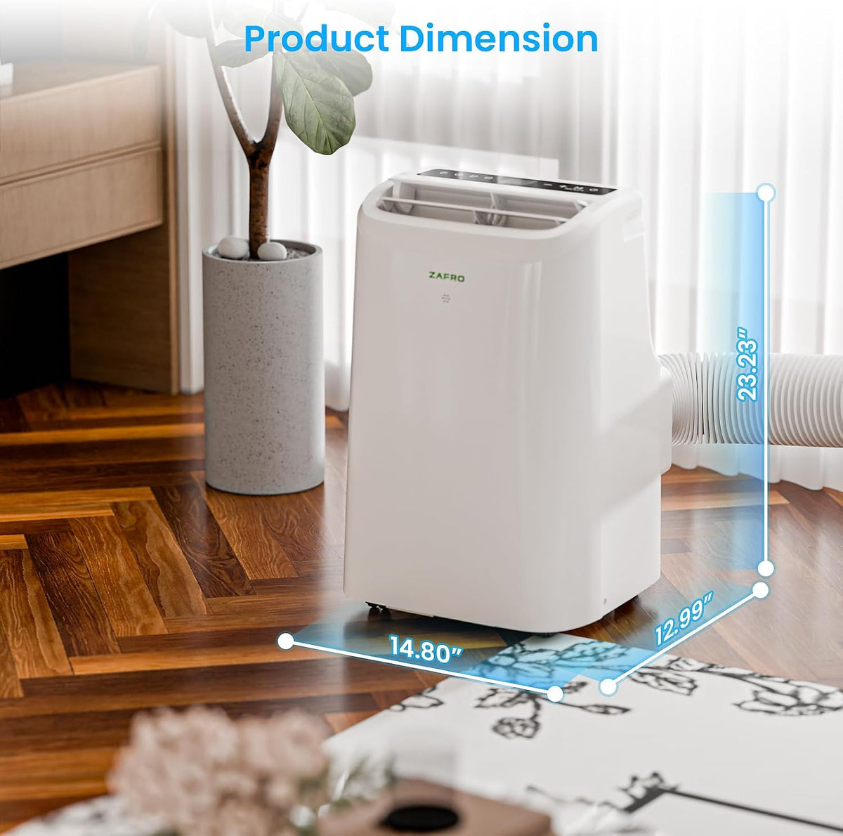 zafro portable air conditioner, 12000 btu(8000 btu sacc), view 10