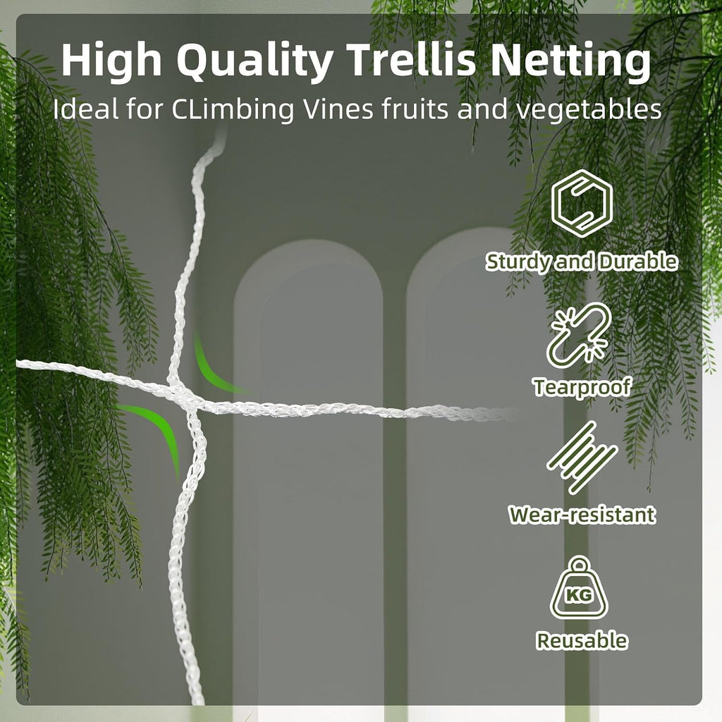 trellis netting, pdgrow heavy duty garden trellis netting shown in use