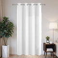 Joydeco Blackout Patio Sliding Door Curtains 96 Inches Long, Grommet Privacy Room Divider Curtains, Extra Wide Thermal Blackout Drapes for Bedroom Living Room (Pure White, 60Wx96L, 1 Panel)