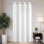 Joydeco Blackout Patio Sliding Door Curtains 84 Inches Long, Grommet Privacy Room Divider Curtains, Extra Wide Thermal Blackout Drapes for Bedroom Living Room (Pure White, 60Wx84L, 1 Panel)