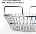 Charcoal Basket, Grill Ash Basket for Big Green Egg Large, 14 Inches Stainless Steel Ash Basket