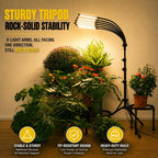 Grow Lights for Indoor Plants, Full Spectrum Grow Light for Indoor Growing with Tripod Stand, Auto On/Off Timing 4/8/12H, Plant Grow Lights Indoor.