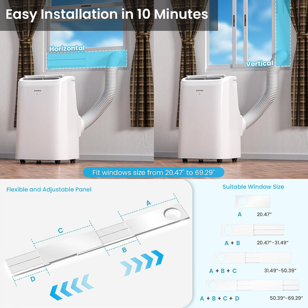 zafro portable air conditioners, 10000 btu (6000 btu, view 9
