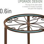 CADANI 5-Pack Metal Plant Stands for Outdoor Indoor, Anti-Rust Iron Flower Pot Stand, Heavy Duty Plant Pot Shelf for Multiple Plant, Decoration Racks for Home, Patio & Garden