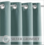 RYB HOME Outdoor Curtains for Patio, Waterproof Blackout UV Protection Outside Decor for Porch Swimming Pool Hut Garden Pavilion Pop Up Tent Pergola Balcony, W 52 x L 84, 1 Panel, Greyish Blue