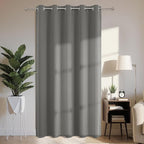 Joydeco Blackout Patio Sliding Door Curtains 84 Inches Long, Grommet Privacy Room Divider Curtains, Extra Wide Thermal Blackout Drapes for Bedroom Living Room (Light Grey, 70Wx84L, 1 Panel)