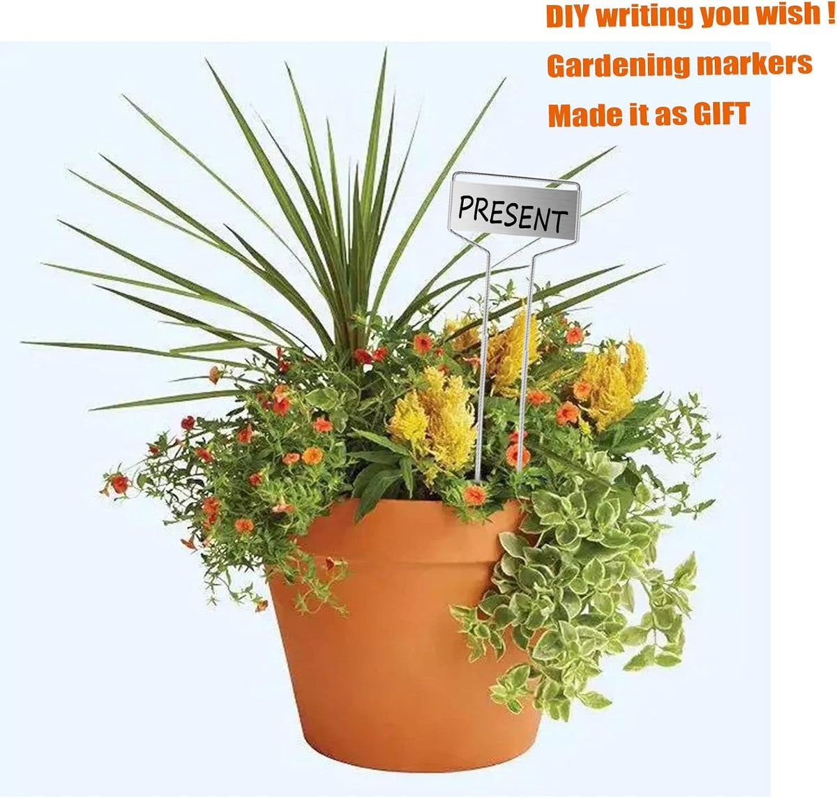 plant labels plant markers for outdoor plants 6inch, front angle view