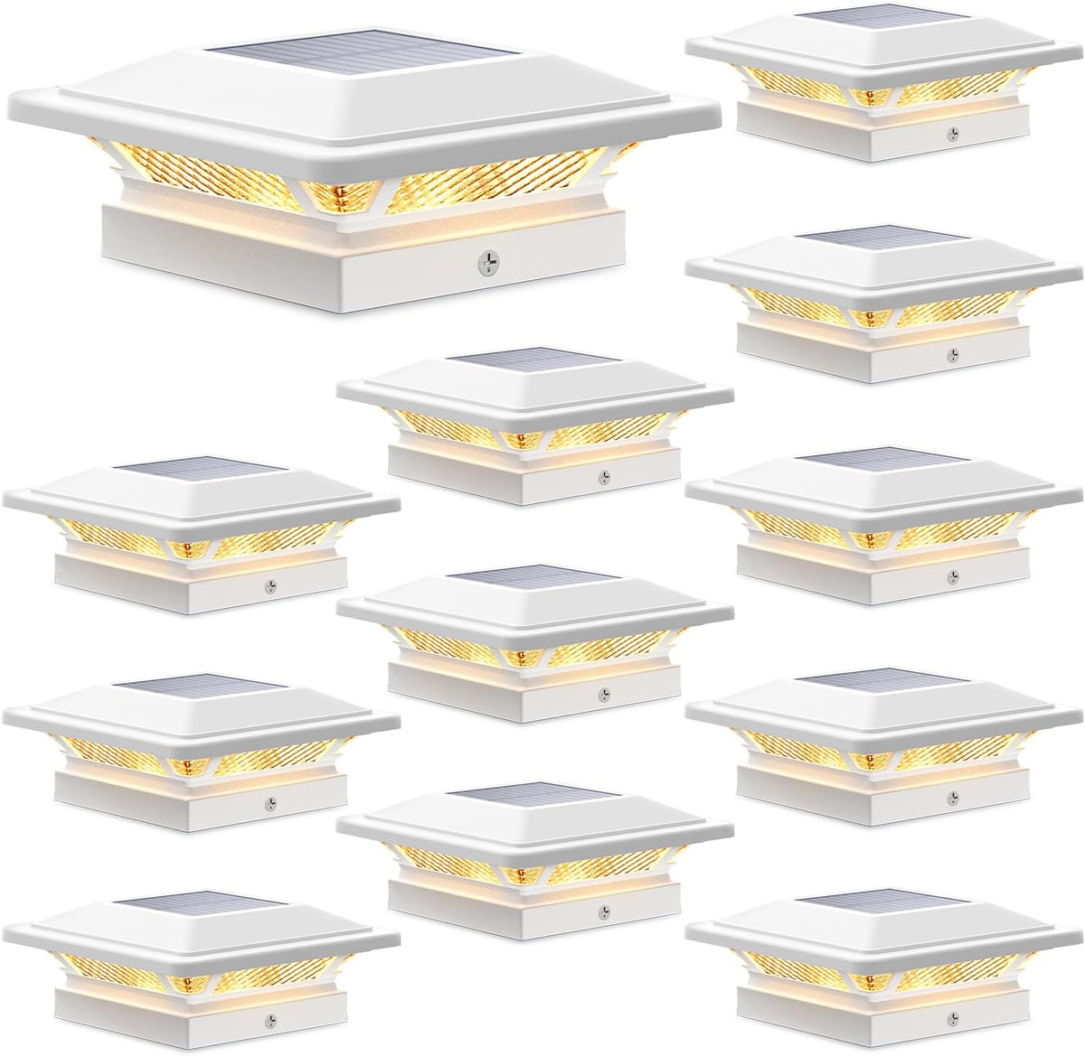 siedinlar 4x4 solar post cap lights outdoor 16, main product view