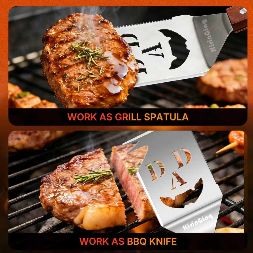 BBQ Accessories Gifts for Dad, 7 in 1 Grill Spatula,Funny Christmas White Elephant Stocking Stuffer Gifts for Men Husband