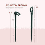 Christmas Light Yard Stakes [Set of 50] Outdoor Light Stakes - 8.5" Tall - Universal Christmas Pathway Lights On Yards, Driveways - Christmas Yard Stakes - USA Made