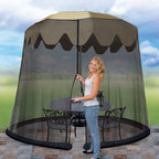ideaworks umbrella table screen, close-up detail