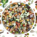 2LB Succulent and Cactus Colorful Pebbles, 3/8 Inch Stones | Pebbles for Indoor Plants Natural Decorative Polished River Rocks for Vases, Planters and Outdoor Gardening