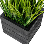 mygift artificial green grass plants in vintage black, package contents