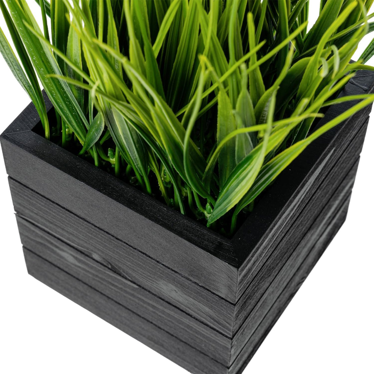 mygift artificial green grass plants in vintage black, package contents