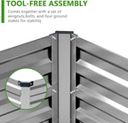 2PCS 12x3x1ft Galvanized Raised Garden Bed Kit,Metal Planter Box for Vegetables,Flowers,Herbs Durable Rust-Resistant Patio Gardening Beds,Silver