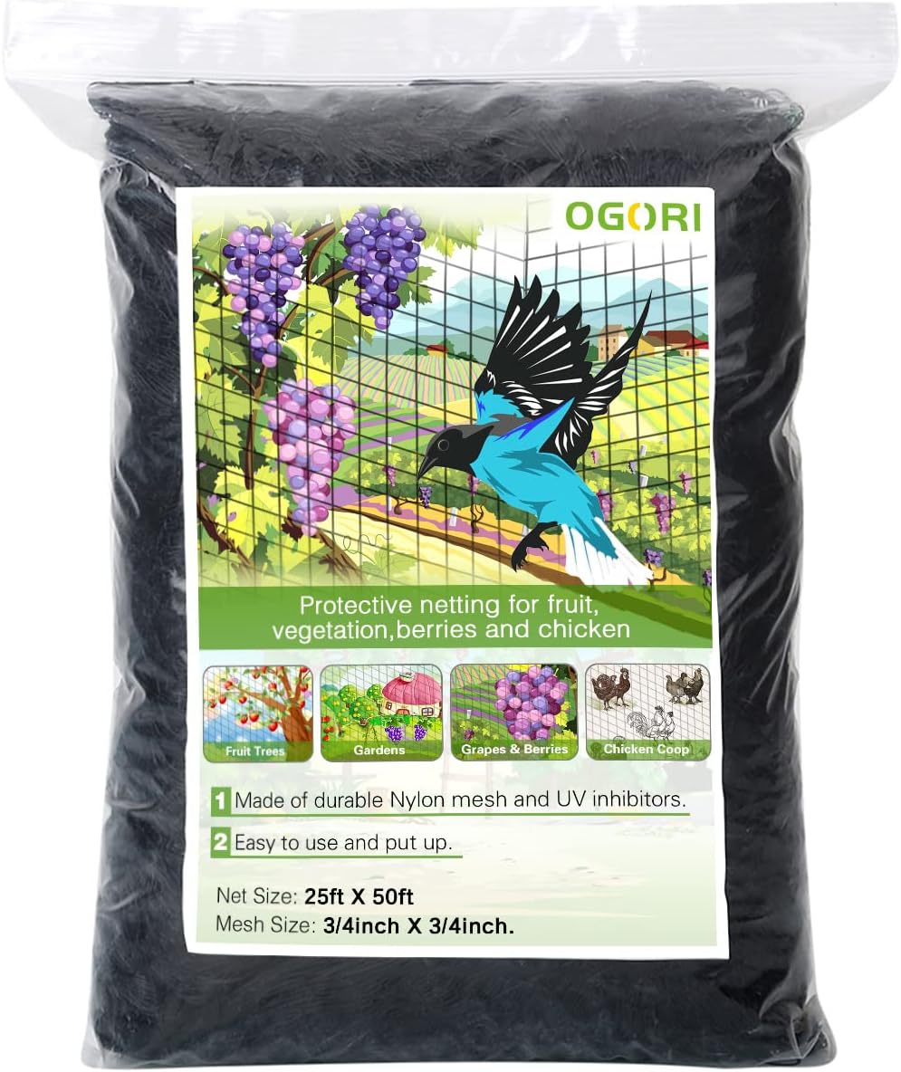 ogori 25' x 50' bird netting heavy duty, main product view