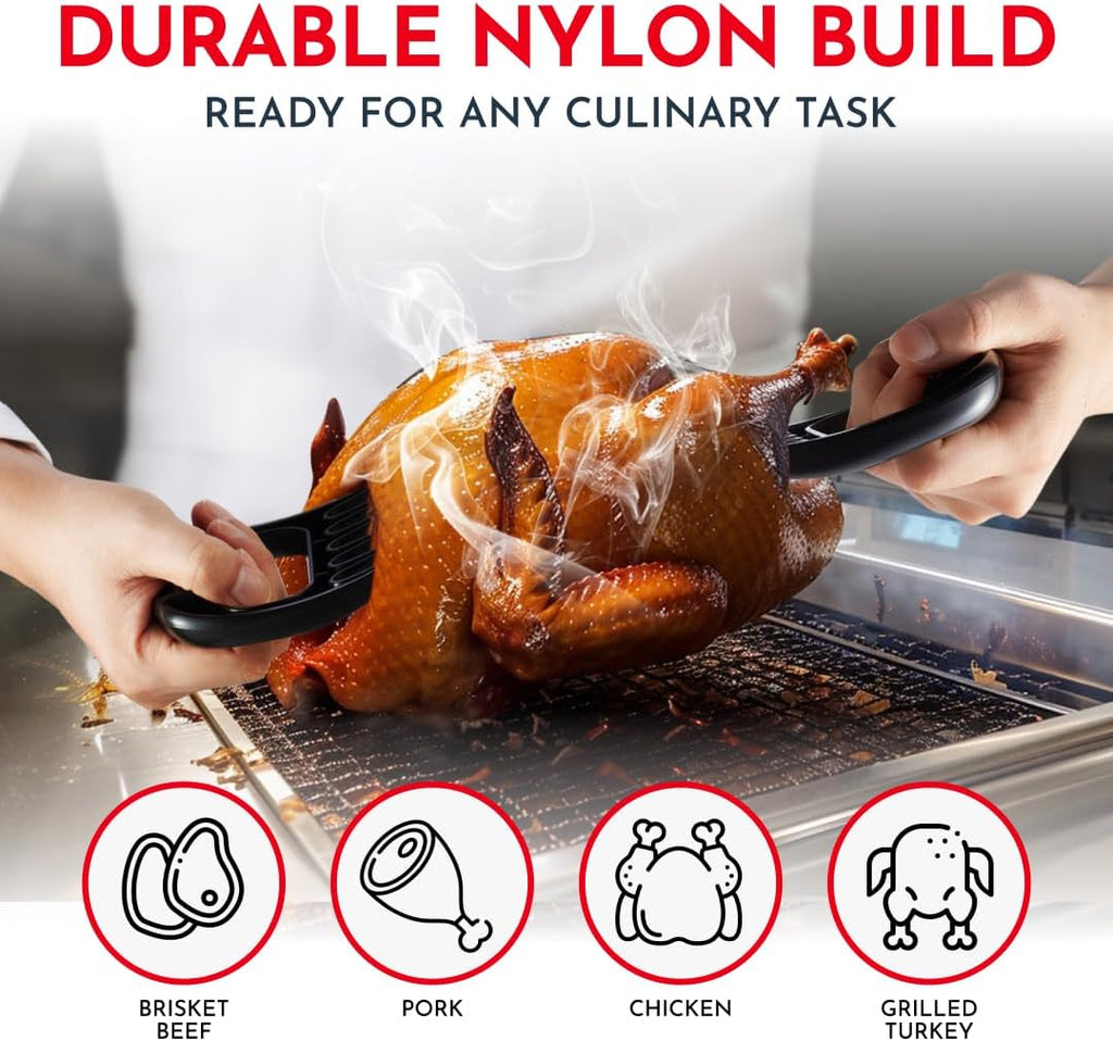 Meat Shredder Claws – Bear Claws Meat Shredder, Dishwasher Safe BBQ Tool | Heat Resistant, Ergonomic Grip Plastic Meat-Claws for Shredding Pulled Pork, Chicken and Beef