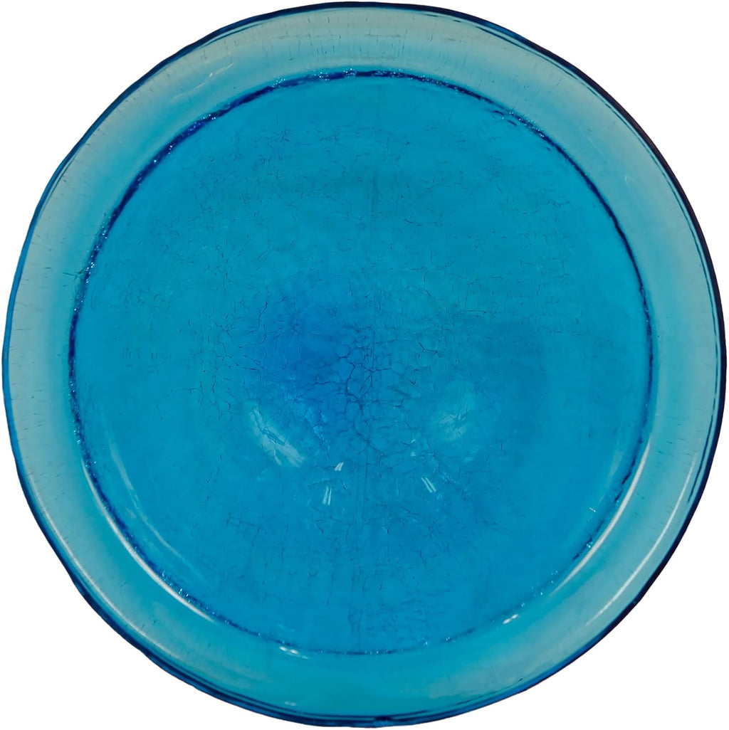 Achla Designs 12" Crackle Glass Bowl - Teal