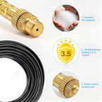 Thiswing 200FT 360° Adjustable Irrigation System for Garden | 1/4" Tubing, Automatic Watering Misting System with 36 Nozzles, Sprinkler for Garden, Yard, Lawn and Outdoor Plants