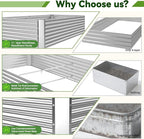 3 Pack 8x4FT Raised Beds for Gardening, Corrugated Galvanized Steel Raised Garden Bed, Outdoor Metal Above Ground Garden Bed for Vegetables and Flowers(Rectangular)