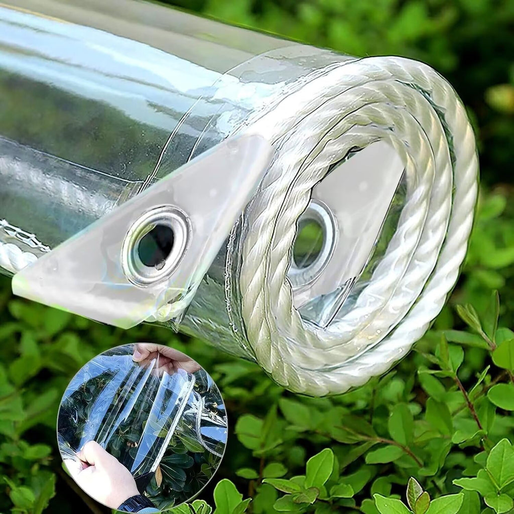 7' x 12' clear vinyl tarp, 14 mil, main product view