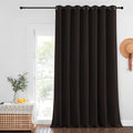 NICETOWN Toffee Brown Blackout Curtains for Bedroom/Living Room 132 Inch Length - Thermal Insulated Room Darkening Grommet Top Window Curtains (100 by 132 - Inch, 1 Panel)