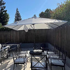 PURPLE LEAF 9 Feet Patio Umbrella Outdoor Cantilever Square Umbrella Aluminum Offset Umbrella with 360-degree Rotation for Garden Deck Pool Patio, White