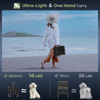 hikemoon 34'' extra long folding portable wagon cart, close-up detail