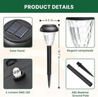 GIGALUMI 12 Pack Solar Light Outdoor Waterproof, Warm White Pathway Lights Solar Powered, Landscape Lighting, Garden Lights for Decor, Patio, Garden, Yard, Pathways, Walkway