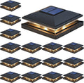 aponuo solar post cap lights - 16 pack, main product view