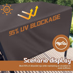 Universal Pergola Replacement Canopy Outdoor Canopy Shade Cover Waterproof Shade Top Cover for Outdoor Patio Porch Backyard(12 x 9 ft,Coffee)