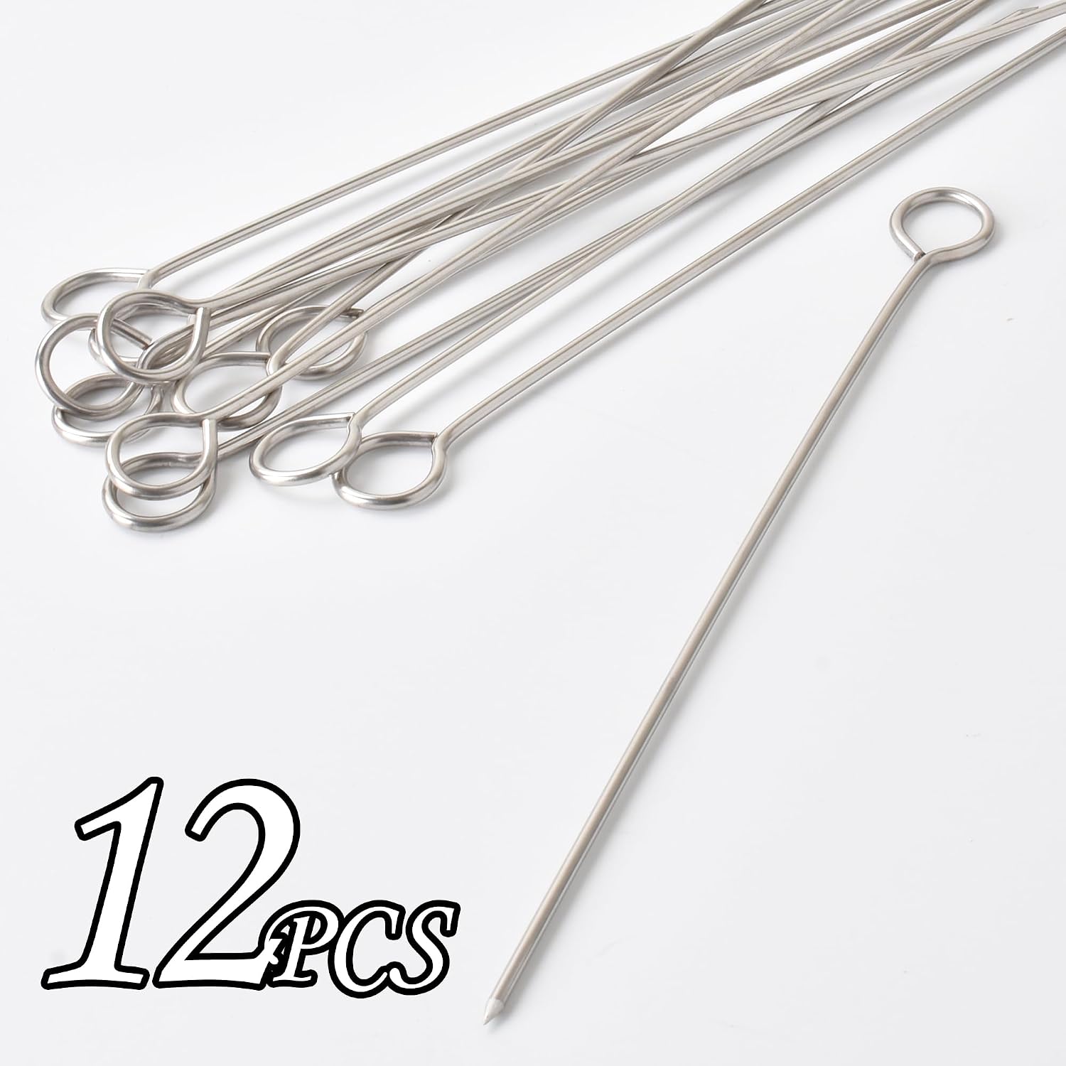 6Inch Turkey Pins,Alele Poultry Lacers Stainless Steel Skewers for Trussing Turkey and Poultry (12p)