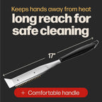 Hans Grill 2-in-1 Pizza Oven Brush & Scraper | Dual-Purpose Pizza Stone Brush Scraper with Stainless Steel Head | Outdoor Oven Cleaning Accessories, Stone Cleaner, Essential Cooking Tools. | Dual Purpose Pizza Stone Cleaning Brush and Scraper, Brass