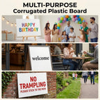 large blank yard signs with 18 x 24", package contents
