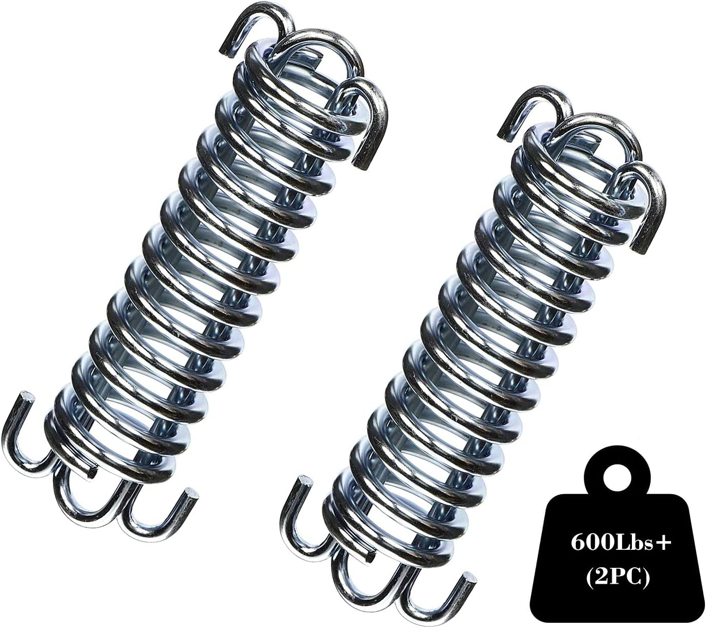 2Pcs Premium Porch Swing Spring with Weight Capacity of 300 Lb,Heavy-Duty,Stainless Steel Spring for Hammock Chair,Punching Bag and More