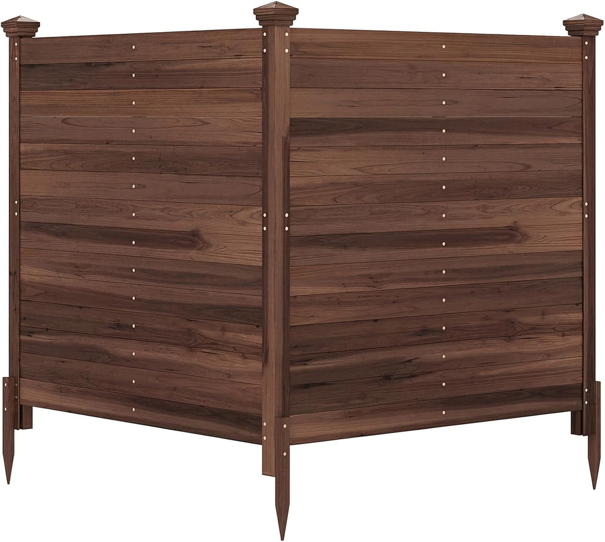 giantex 2 panels wooden privacy fence with stakes, main product view