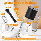 String Light Hanging Kit,164 Ft Nylon Coated Stainless Steel 304 Wire Rope, String Lights Suspension Kit,Outdoor Light Hanging Kit