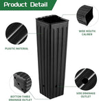 50 Pcs 12" Tall Tree Pots Plastic Deep Nursery Pots Tall Nursery Tree Pots Plant Deep Seedling Pots, Flower Plant Container Pots with 3 Pcs Garden Tools for Indoor Outdoor Use