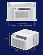 della 10000 btu energy saving window air conditioner, front angle view