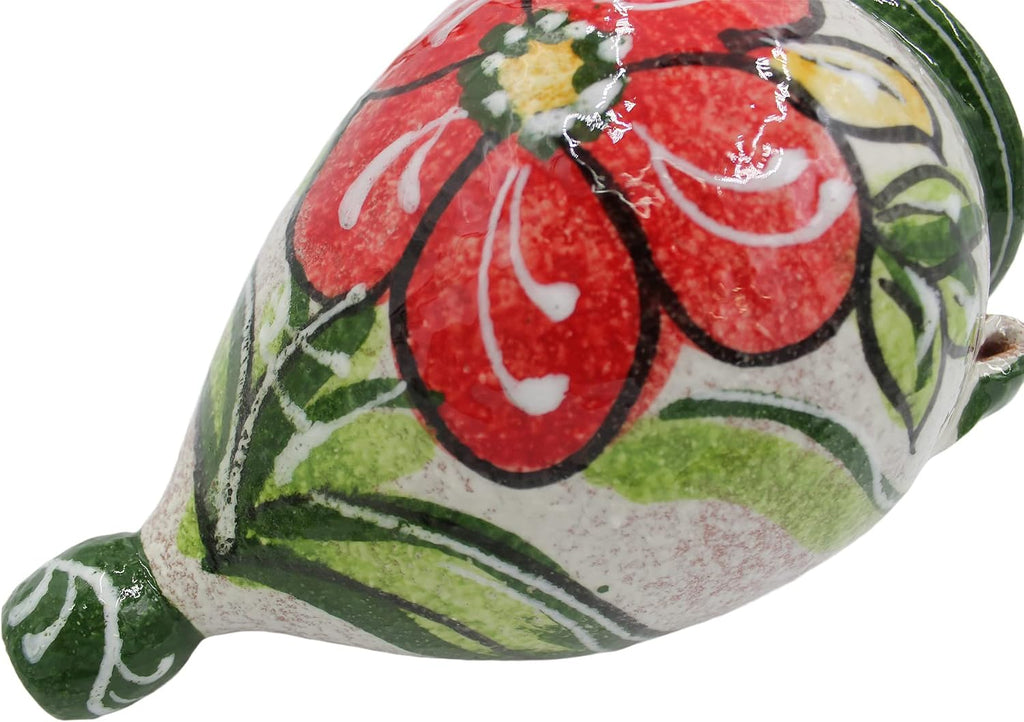 Spanish Hand-Painted Wall Orza Flower Pot, Green Design