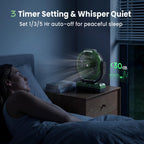 frizcol 3-in-1 camping fan - portable fans rechargeable, side view