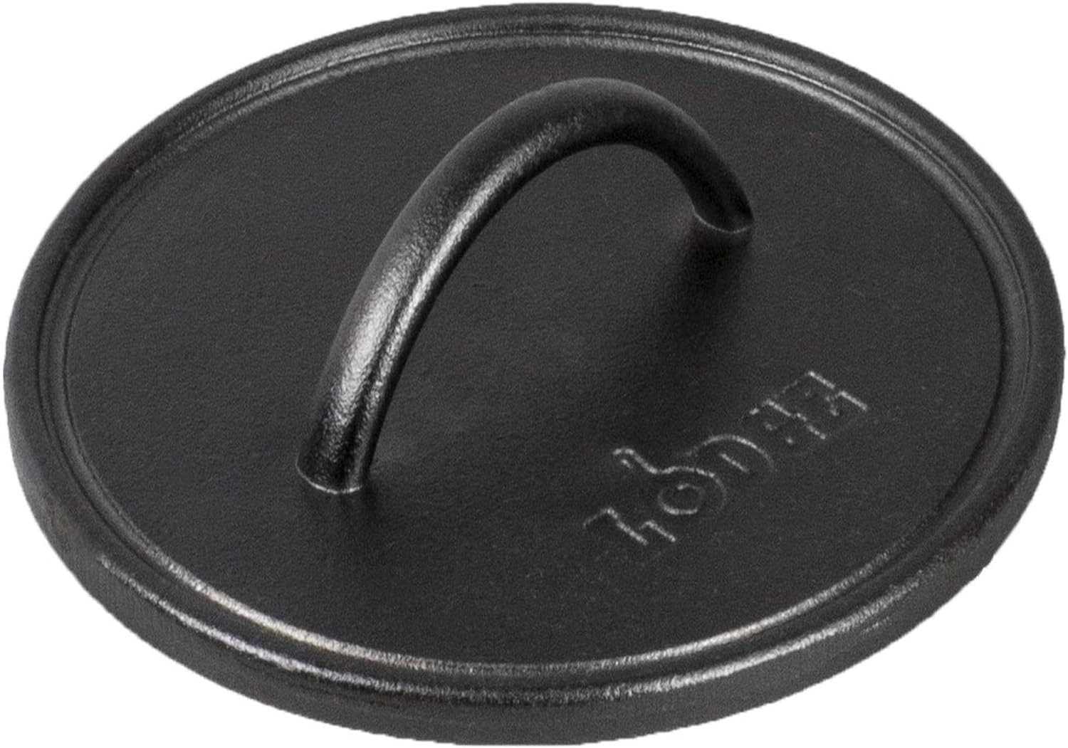 Lodge Pre-Seasoned Cast Iron Round Griddle Press, 8 Inches | Cast Iron Griddle Press for a Restaurant-Quality Sear, Unparalleled Heat Retention for Stove or Grill