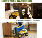 sekey garden cart rolling workseat, heavy duty garden on a desk or shelf