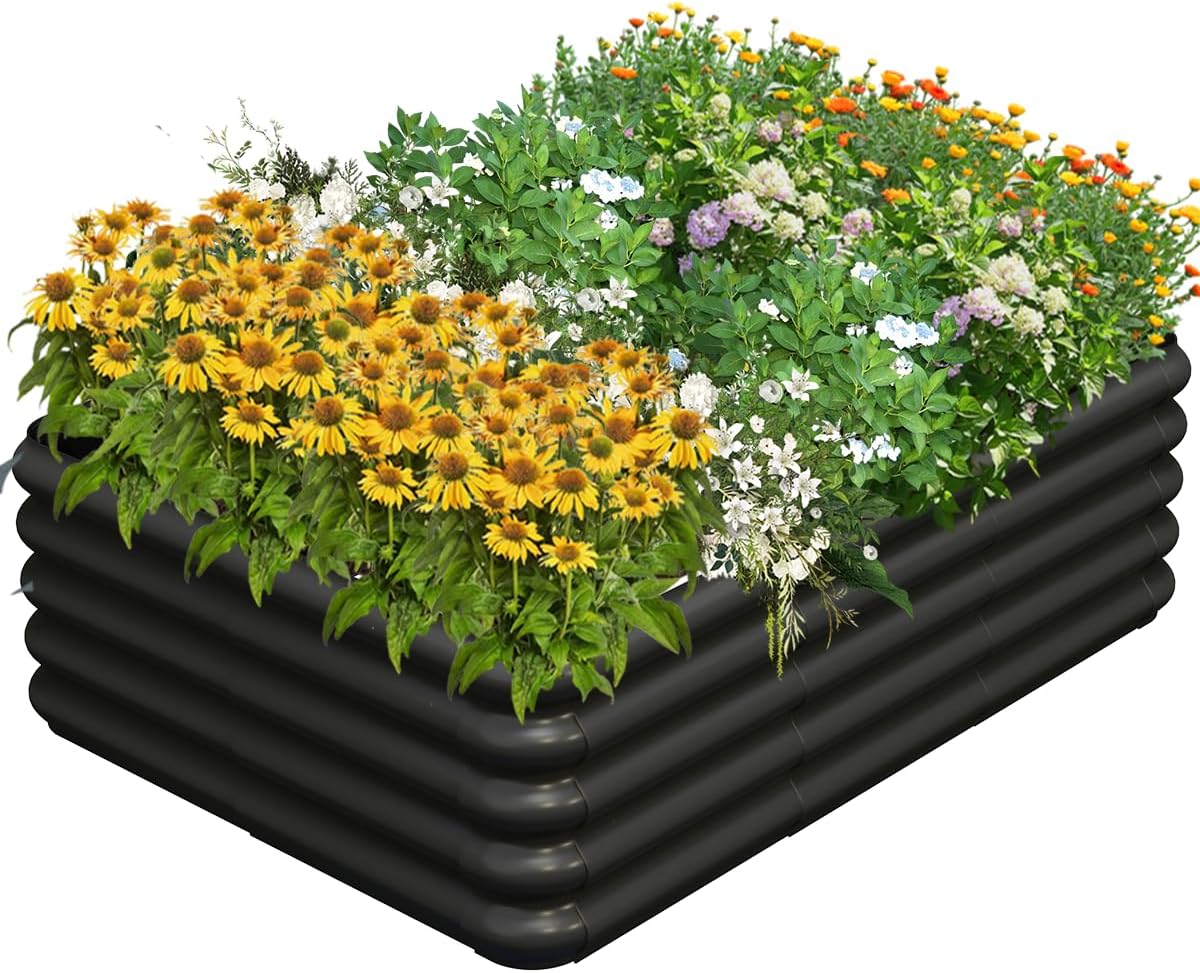 4.3x3x1ft raised garden bed kit for outdoors, rustproof, main product view