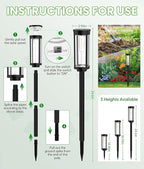Bright Solar Pathway Lights Outdoor, 8 Pack Solar Powered Garden Lights Waterproof IP65, Auto On/Off Outdoor Light for Lawn Patio Walkway Driveway Decor Landscape Lighting