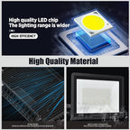 4Pack LED Flood Light Outdoor,50W LED Work Light 5500lmwith 6FT US Plug,IP66 Waterproof Exterior Security Lights,6000K Daylight White Outside Floodlights Slim Design for Playground Yard