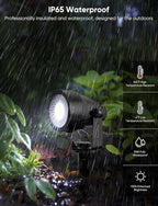 APPECK Landscape Lighting, RGBW Color Changing Low Voltage Landscape Lights with APP Control, IP65 Waterproof Outdoor Spotlights for Garden Yard Outside Decoration, 4 Pack