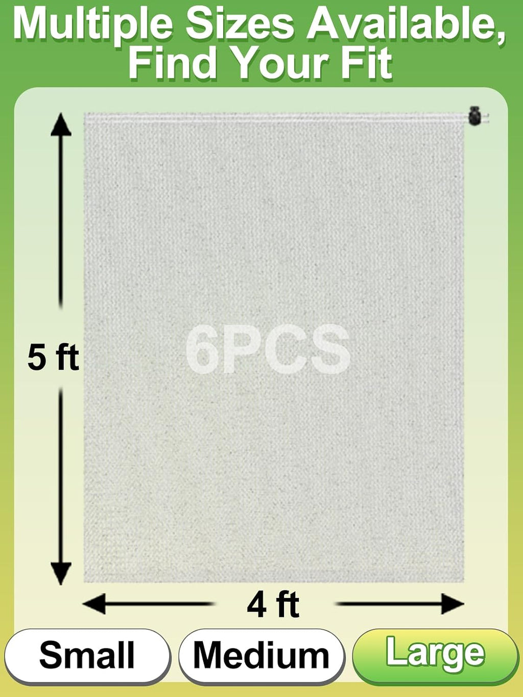 4ft x 5ft insect bird netting for garden, package contents