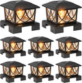 jofios solar post lights outdoor 8pack, adjustable base, main product view